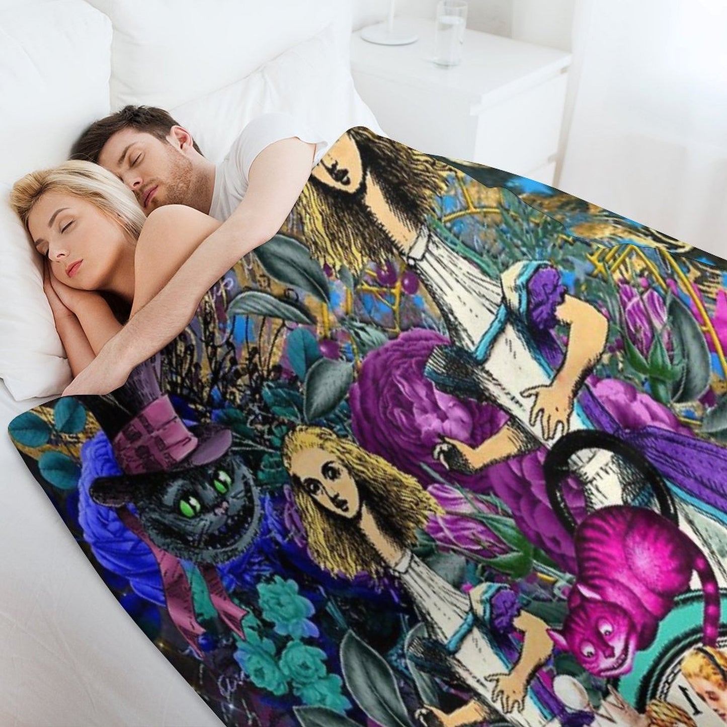 Alice Wonderland, Alice in Vintage Wonderland Throw Blanket