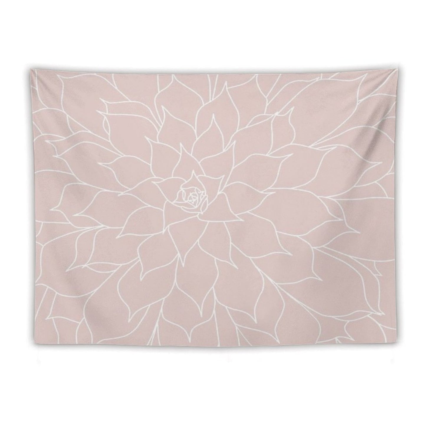 Blush Pink Succulent Tapestry