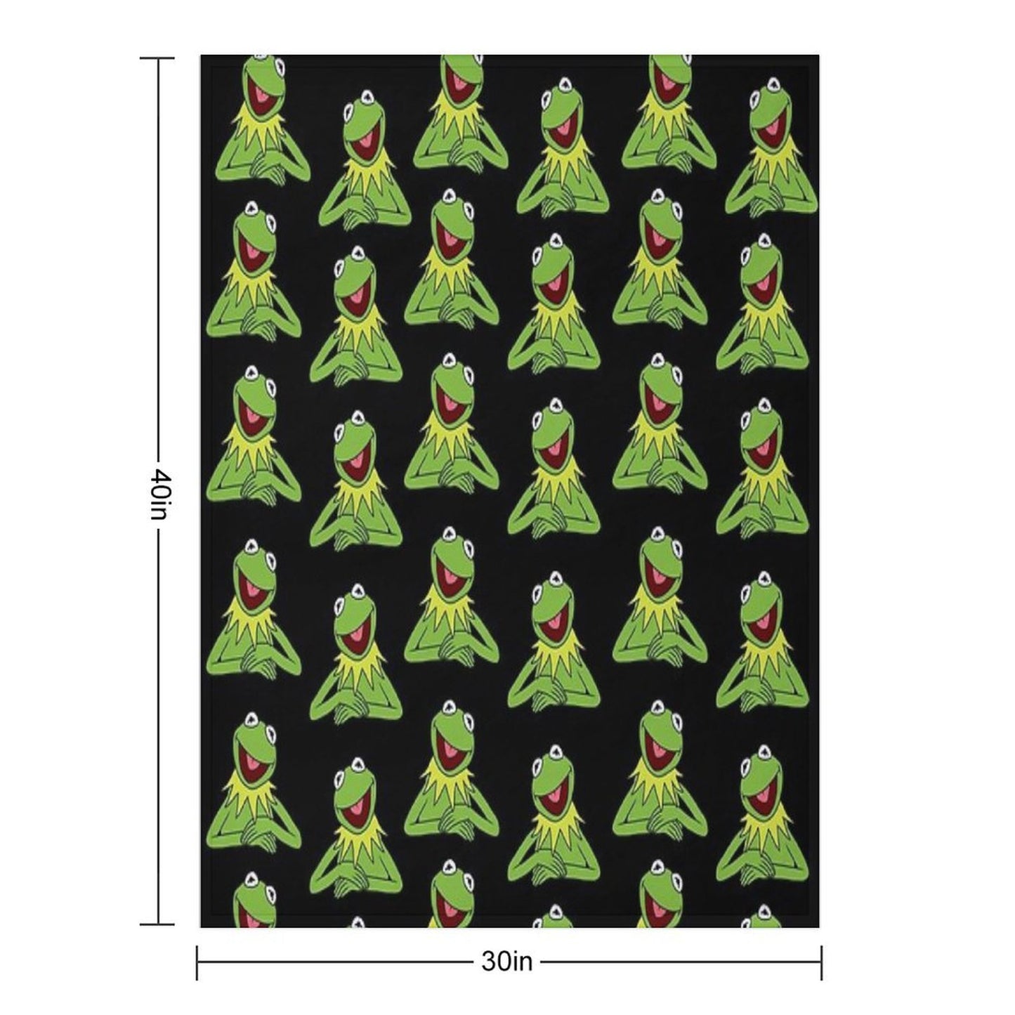 Kermit The Frog Pattern Throw Blanket