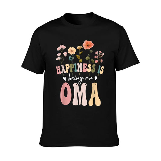 Happiness Is Being An Oma Floral Design Oma Mother's Day T-Shirt