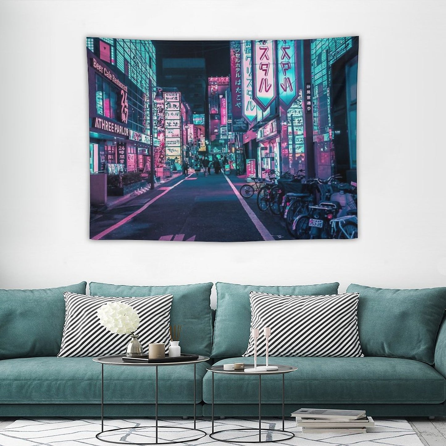 Tokyo - A Neon Wonderland Tapestry