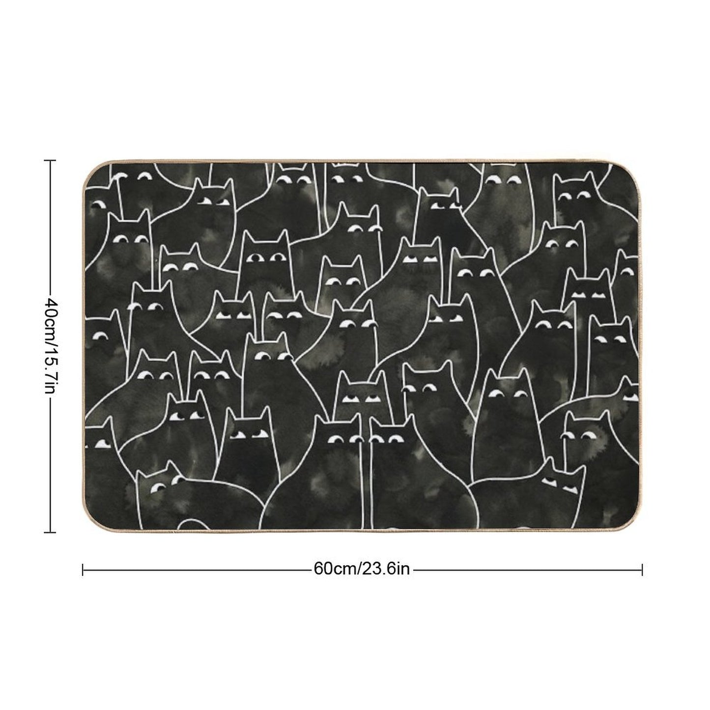 Suspicious Cats Bath Mat