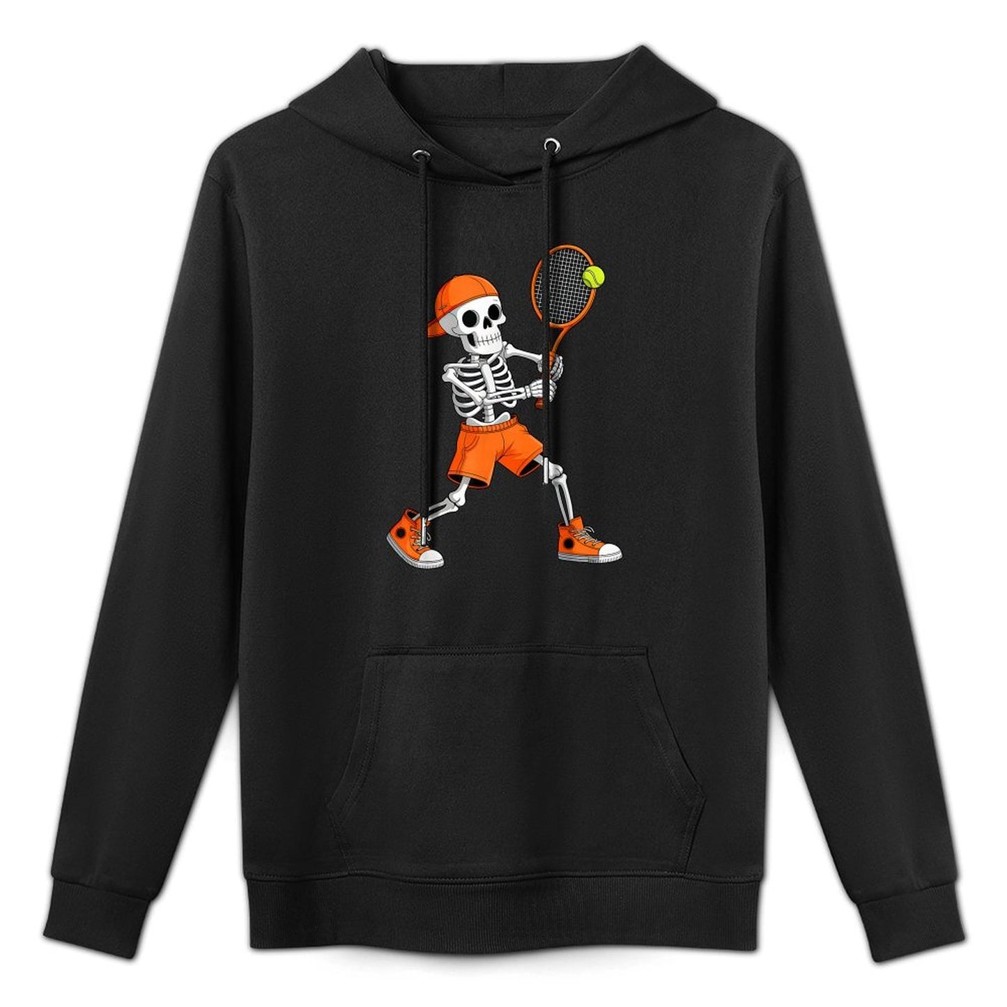 Funny Skeleton Play Tennis Halloween Costume Boys Men Kids Adjustable Hood Hoodie