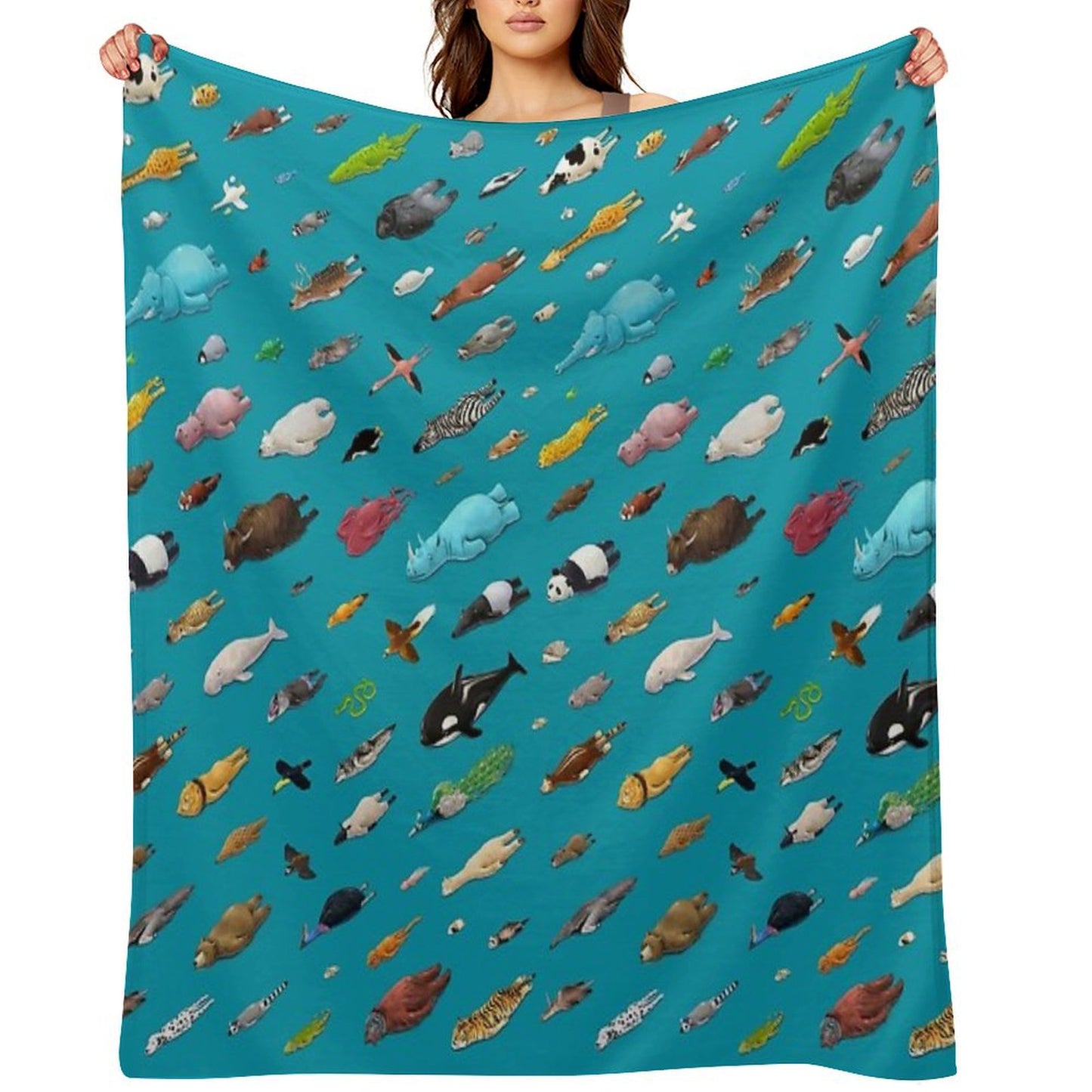 Sleeping Animals Throw Blanket