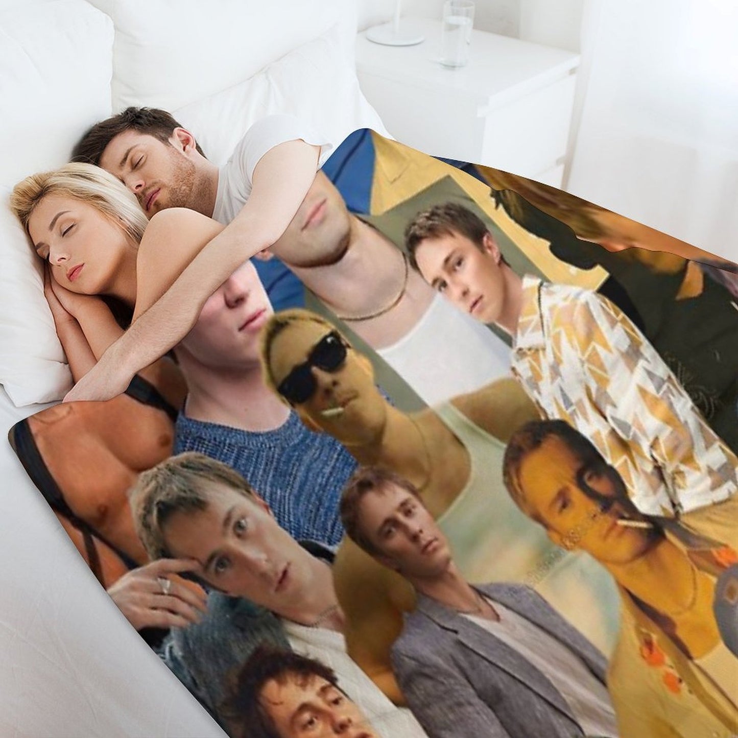 Drew Starkey Photo Collage Throw Blanket