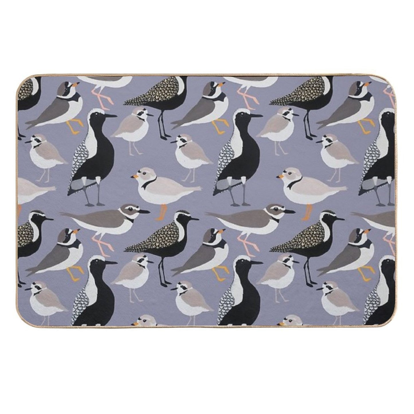Plethora of Plovers Easy Maintenance Bath Mat