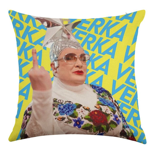 Verka Serduchka Linen Throw Pillow Cover
