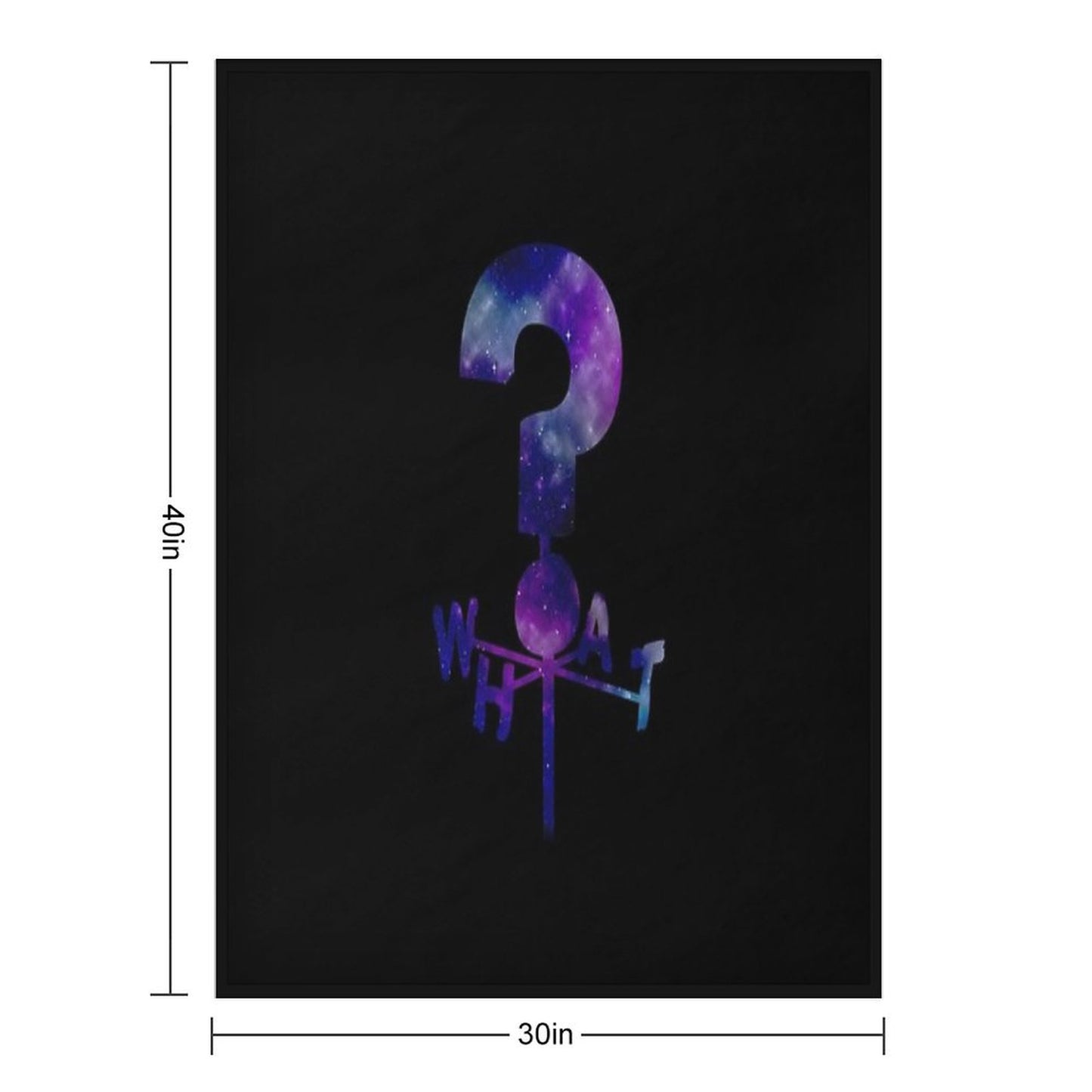 The Mystery Shack Question Mark Weathervane Throw Blanket