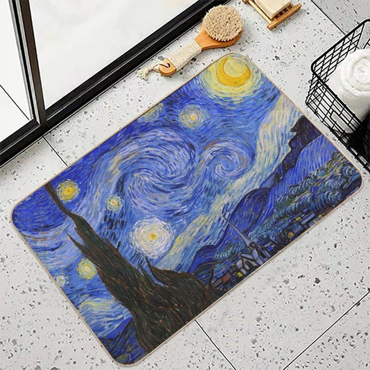The Starry Night by Vincent Van Gogh Bath Mat