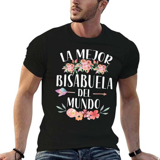La Mejor Bisabuela Del Mundo Spanish Great Grandma Floral T-Shirt