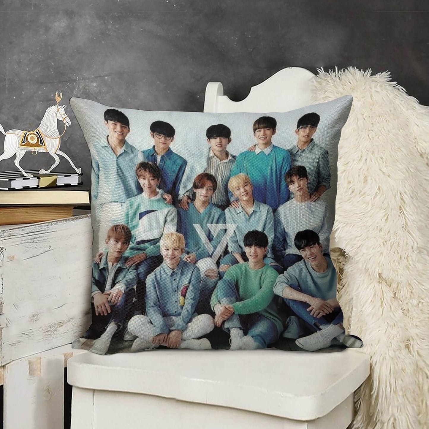 Seventeen Linen Throw Pillow Cover