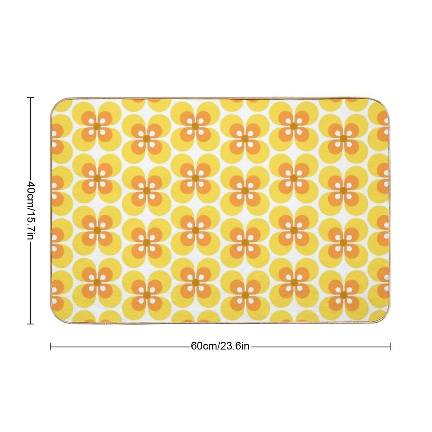 70s Harvest Pattern 4 Bath Mat