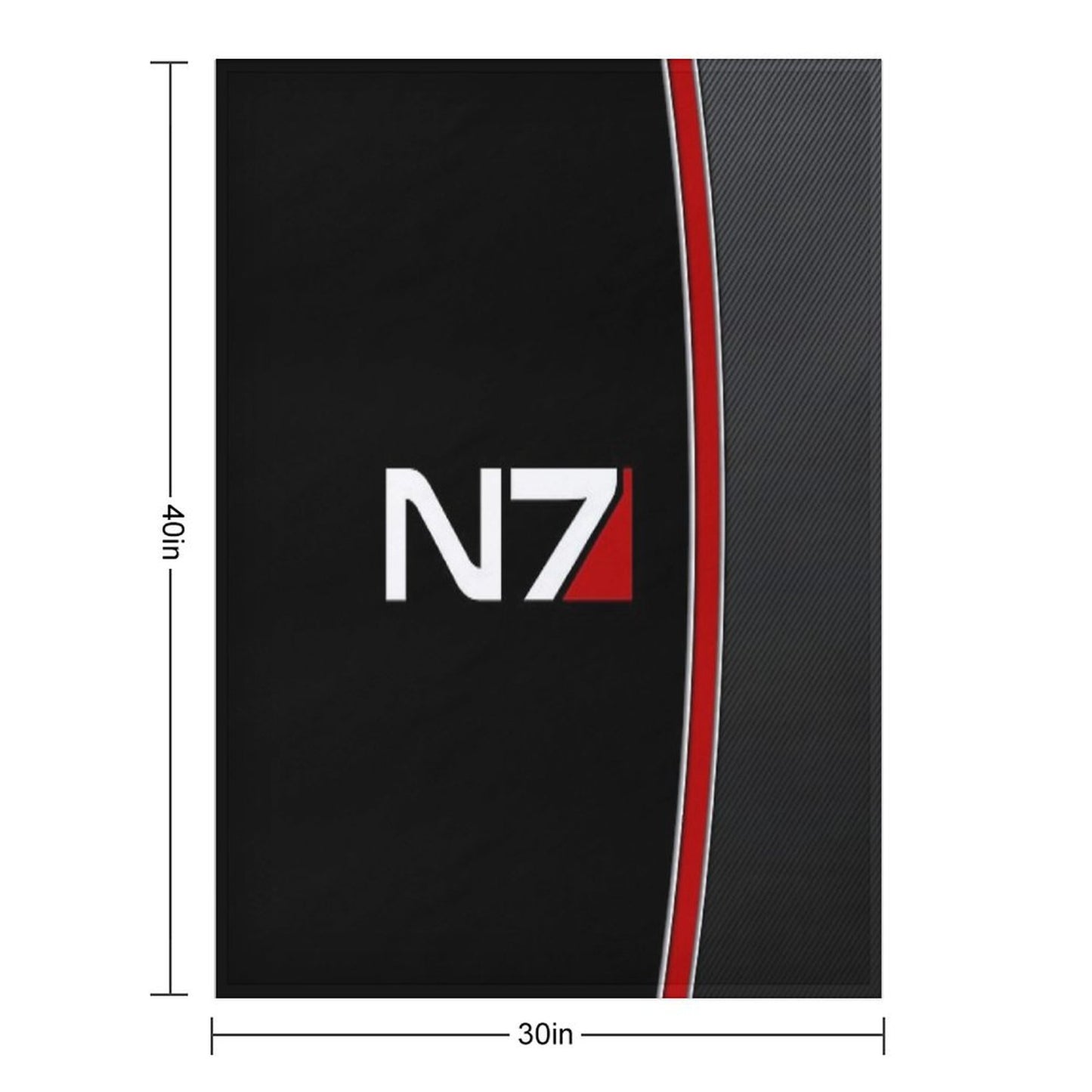 N7 Mass Effect Emblem! Throw Blanket