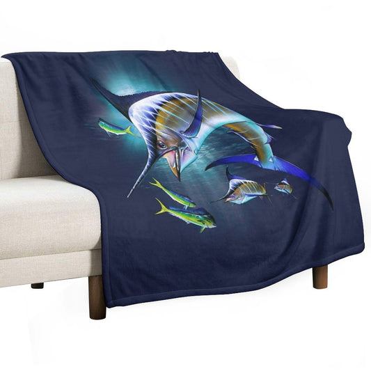 Marlin And Mahi Mahi Throw Blanket