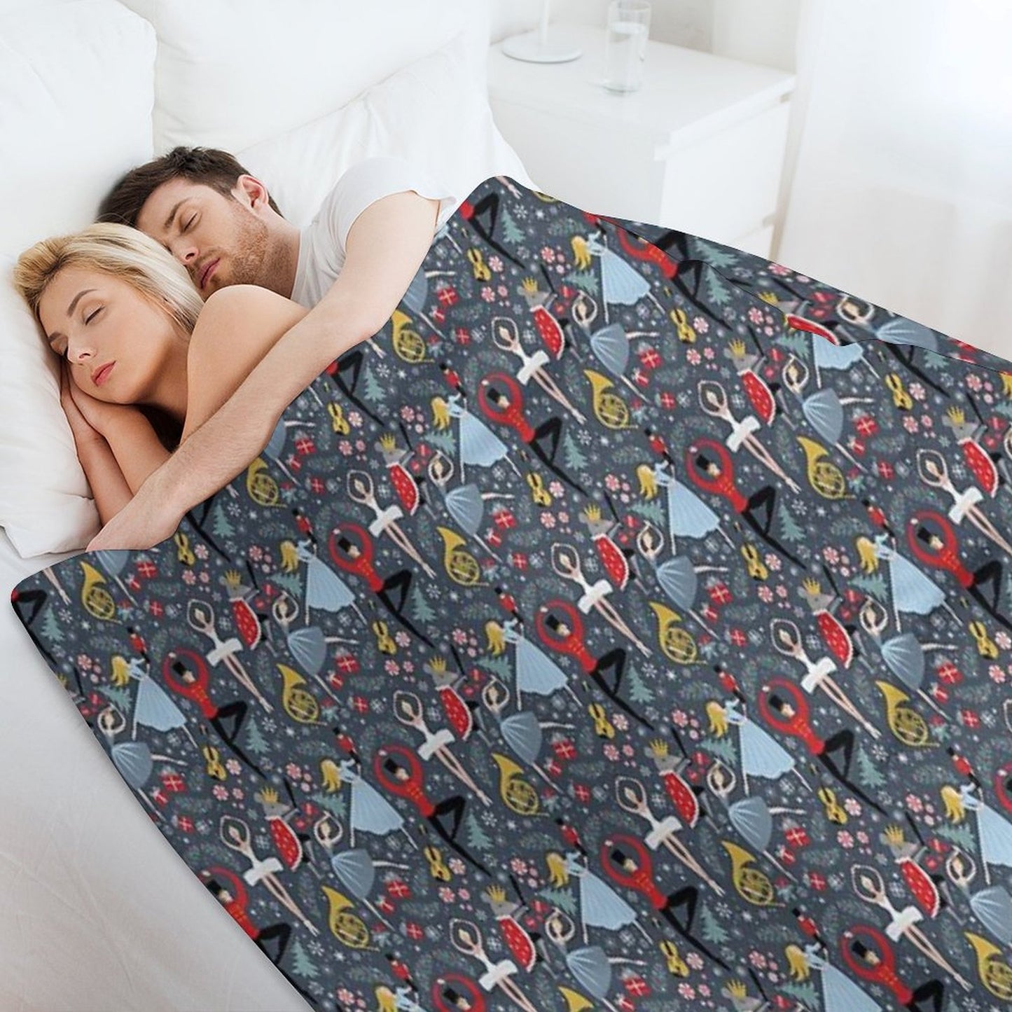 Clara's Nutcracker Ballet Repeat by Robin Pickens Throw Blanket