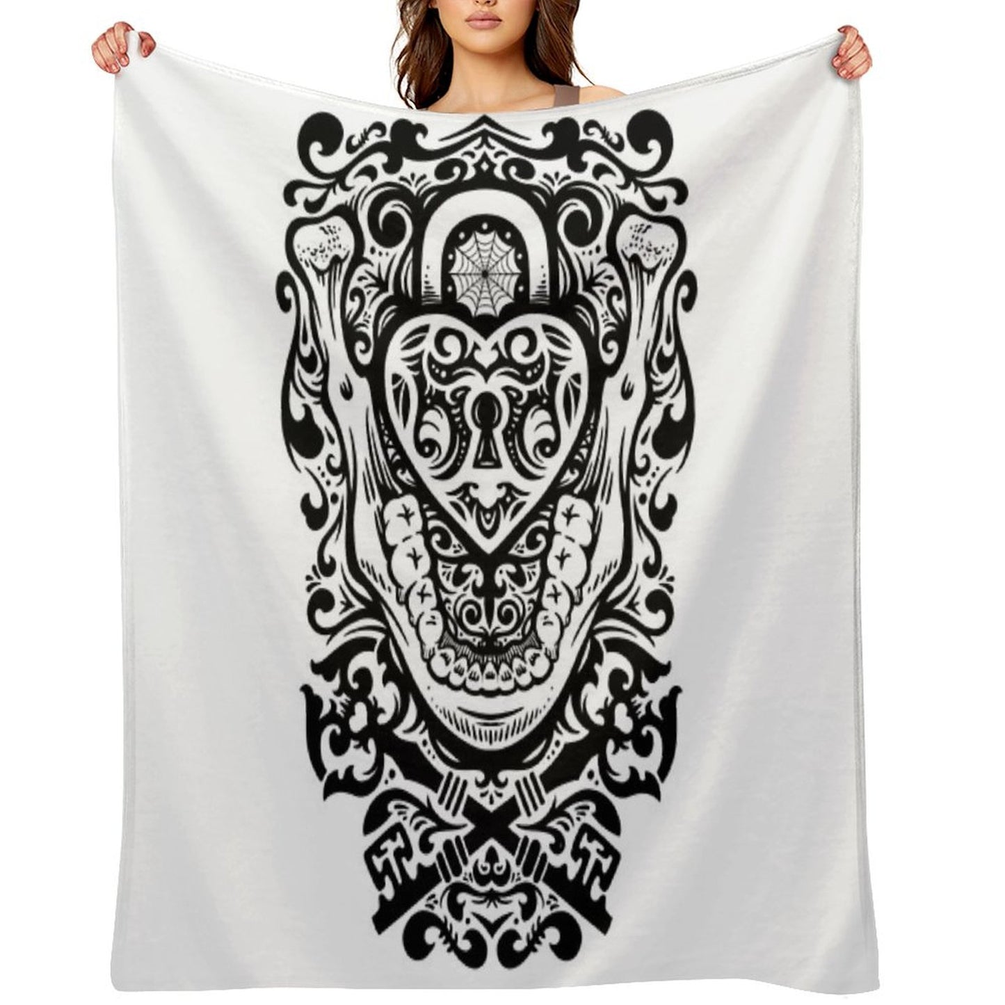 The Key to My Teeth Throw Blanket