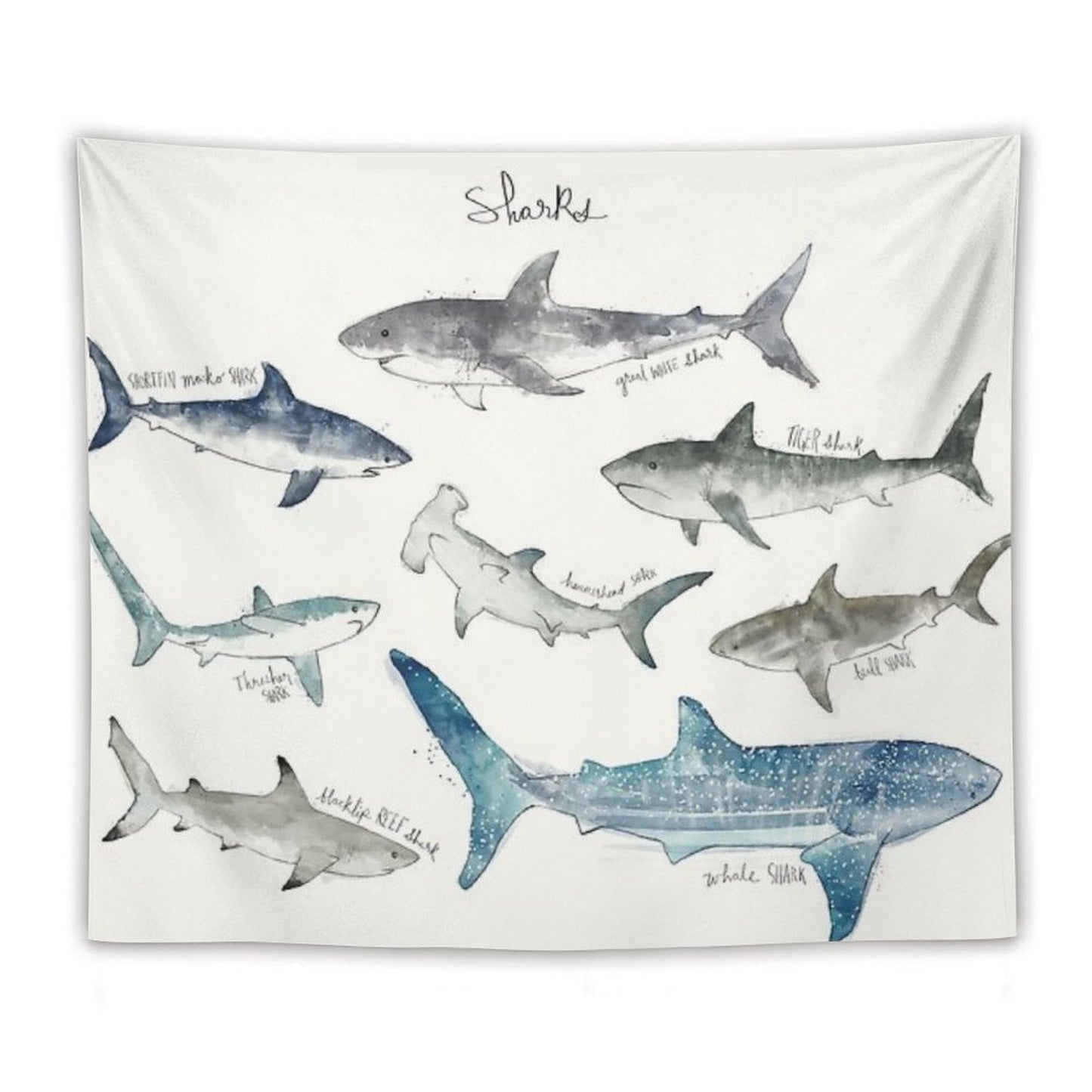 Sharks - Landscape Format Tapestry
