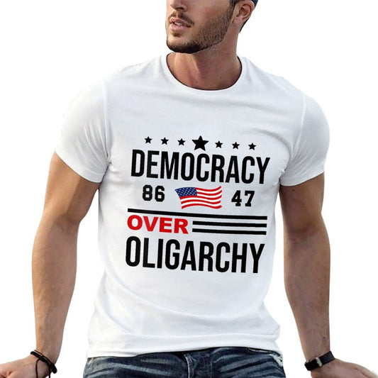Womens Democracy Over Oligarchy No Oligarchs Fight Oligarchy Wrinkle-resistant T-Shirt