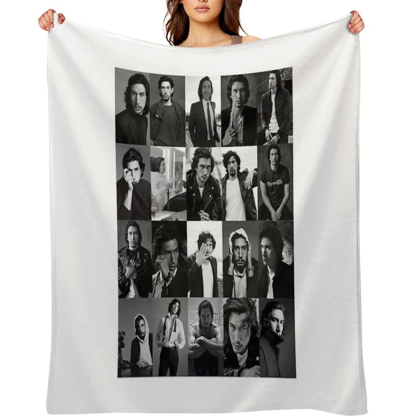 Gift For Men Adam Special Present Driver Collage Vintage Photograp Throw Blanket