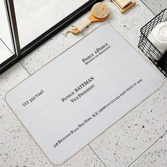 Patrick Bateman American Psycho Business Card Bath Mat