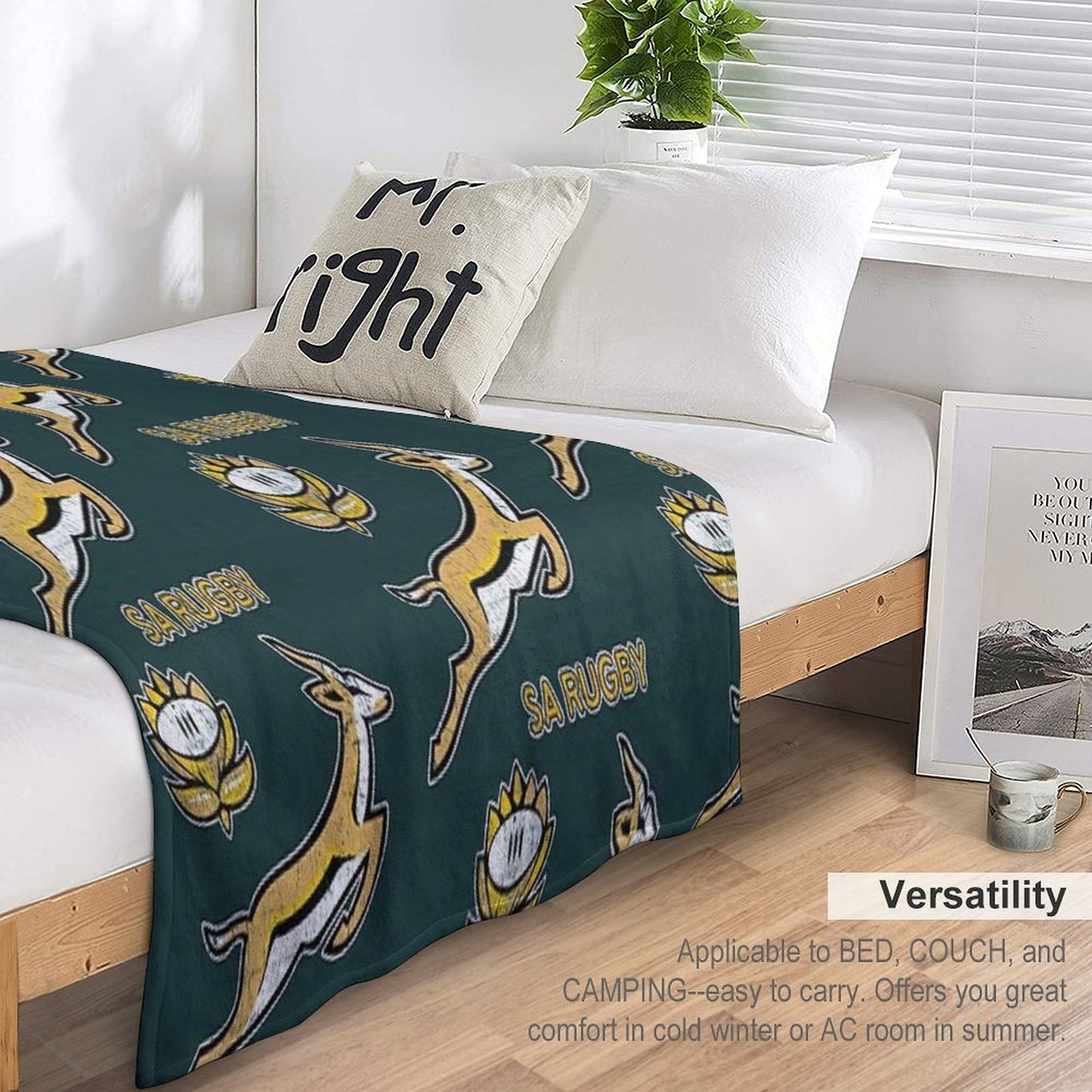SA Rugby - Vintage Springbok Logo Throw Blanket