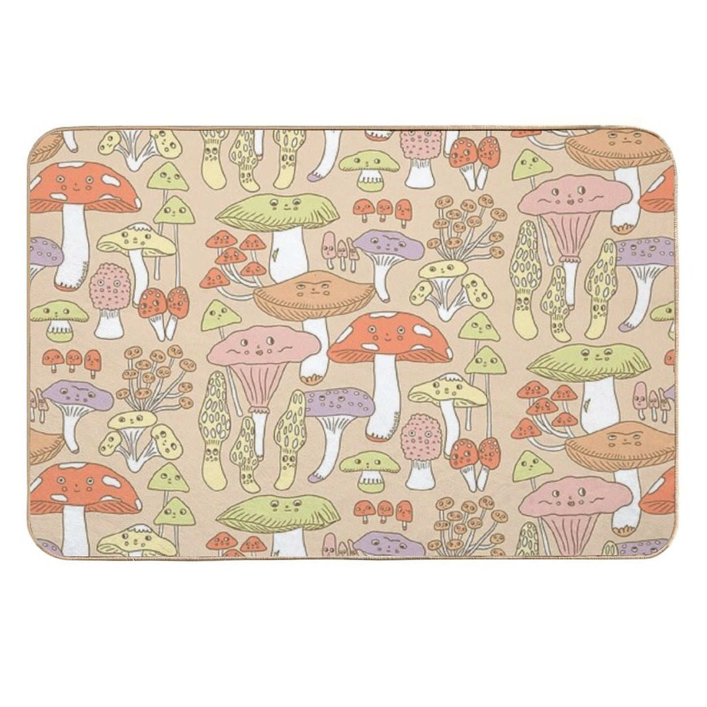 Cute Mushrooms Dirt-Trapping Bath Mat