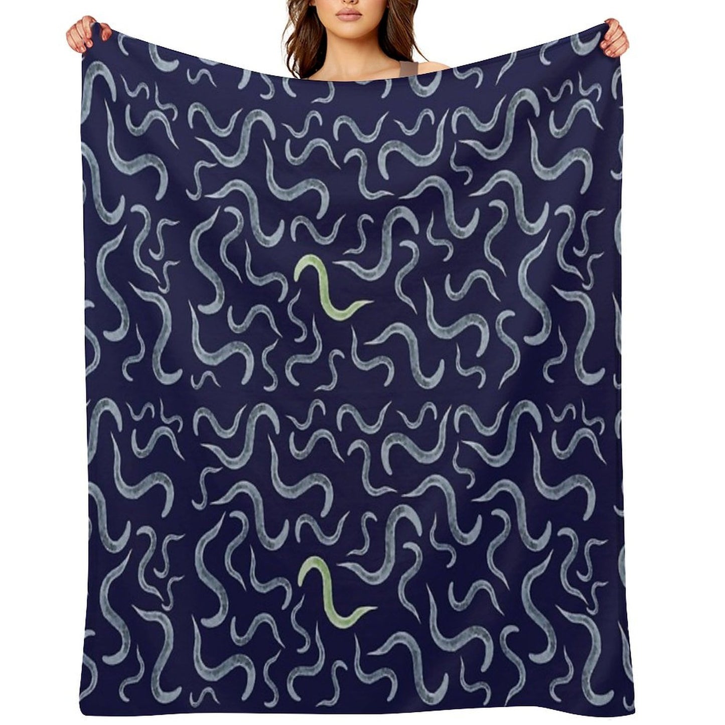 Caenorhabditis Elegans Model Organism Biology Pattern Throw Blanket
