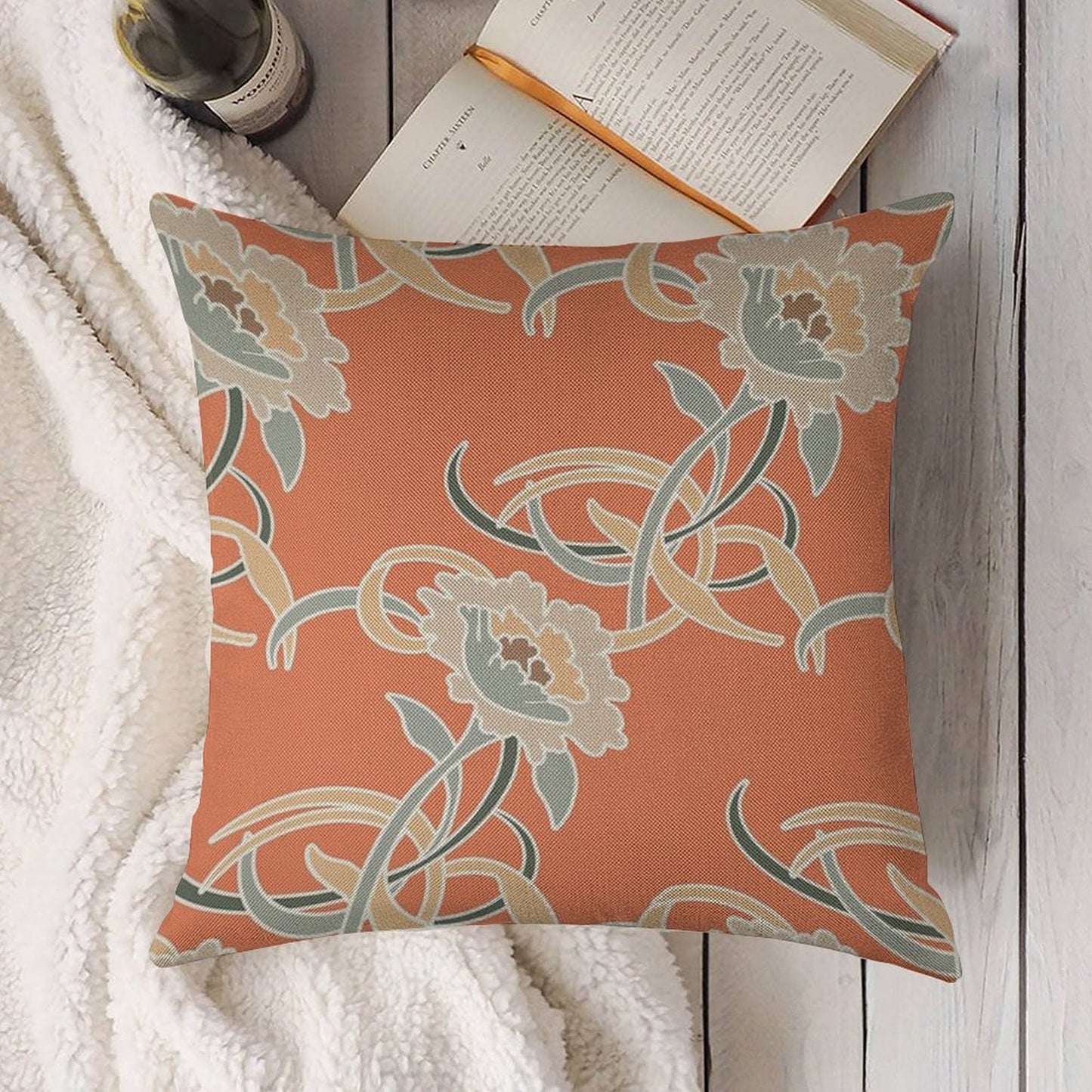 Golden Girls Couch Pattern Linen Throw Pillow Cover