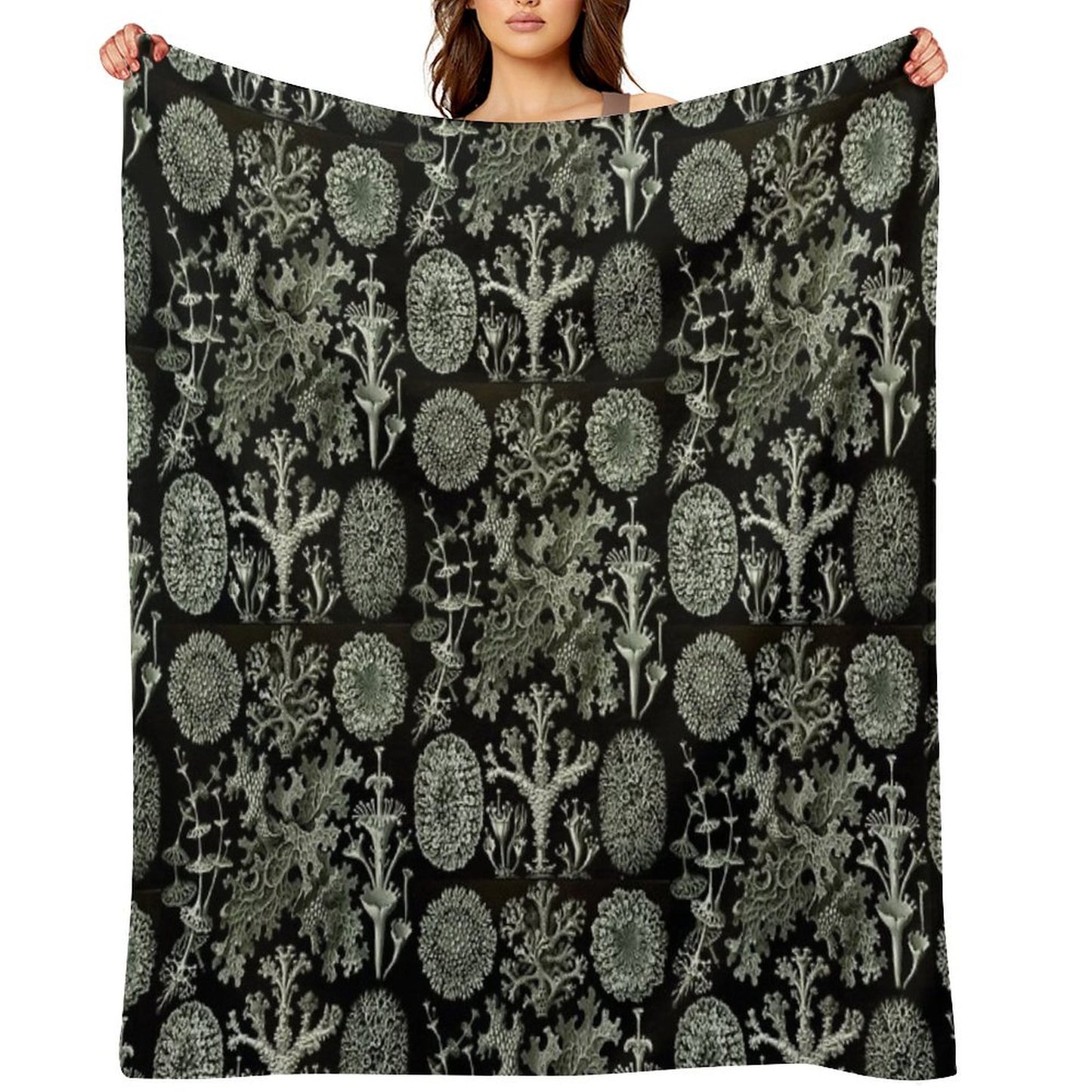 Natural History Lichen Throw Blanket