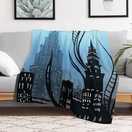 Amaurot - Inktober Throw Blanket