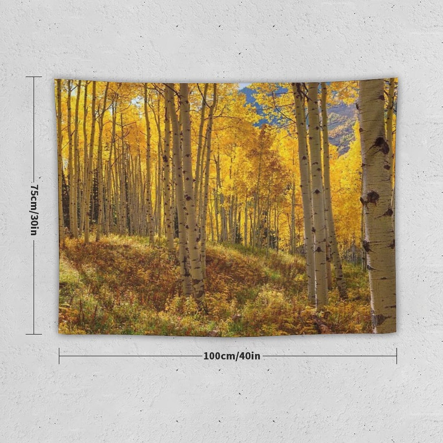 Autumn Aspen Forest Aspen Colorado Panorama Tapestry