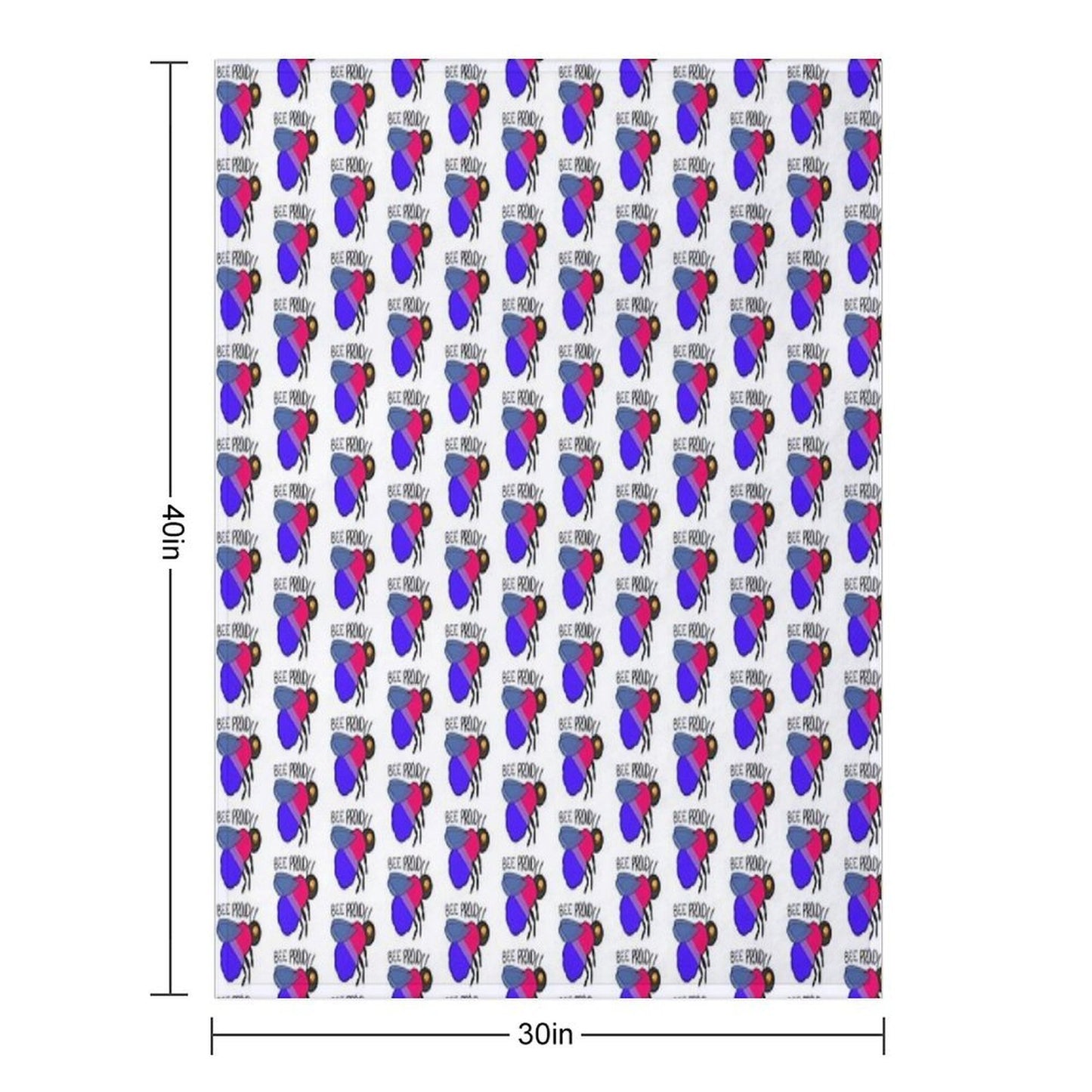 Bee Proud (Bisexual Flag) Throw Blanket