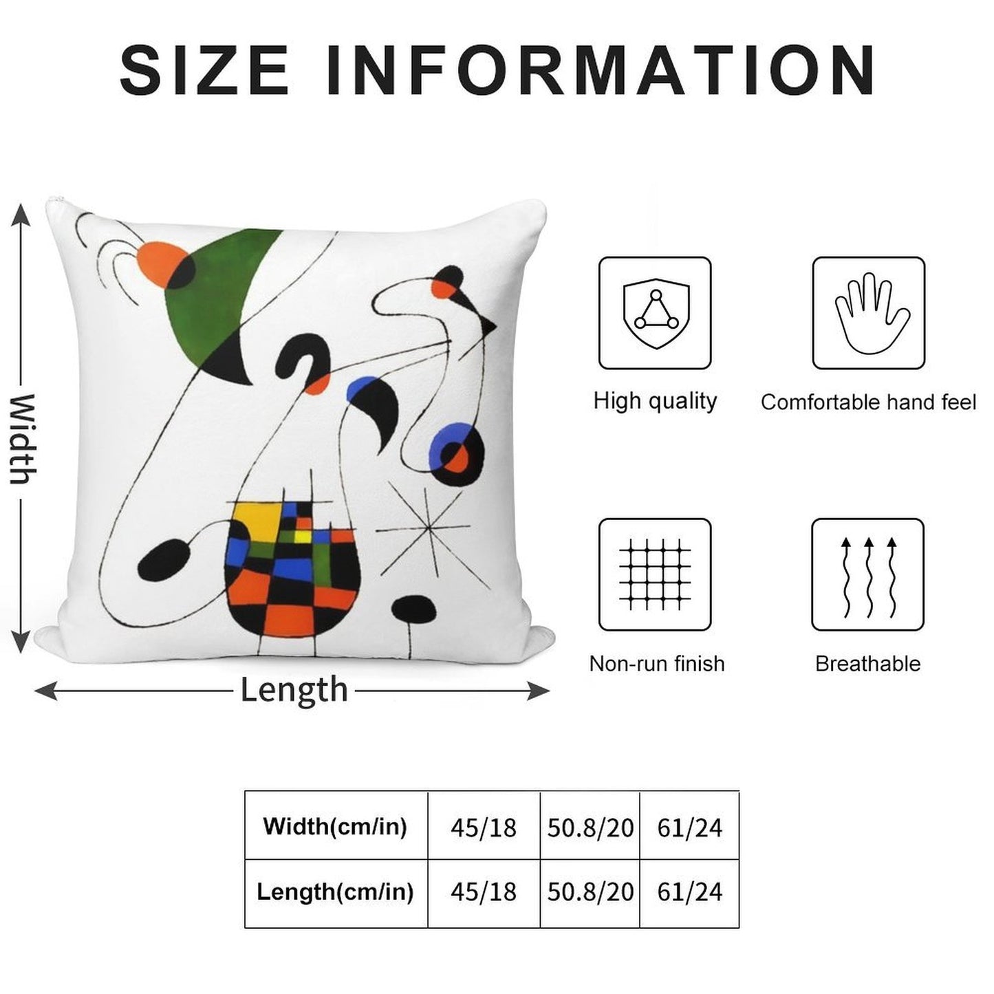 Joan-miro74623-prints Soft Style Accent Throw Pillow