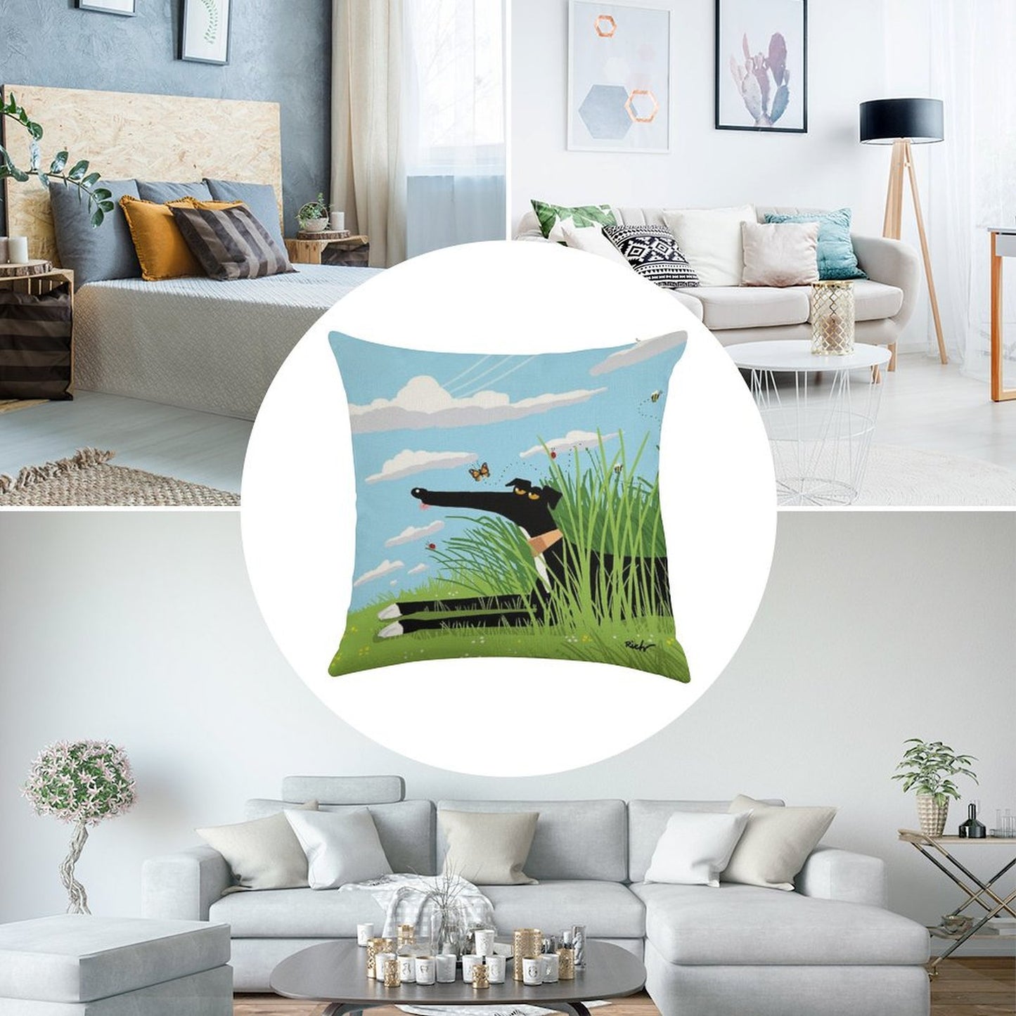 Summer Derp Linen Throw Pillow Cover
