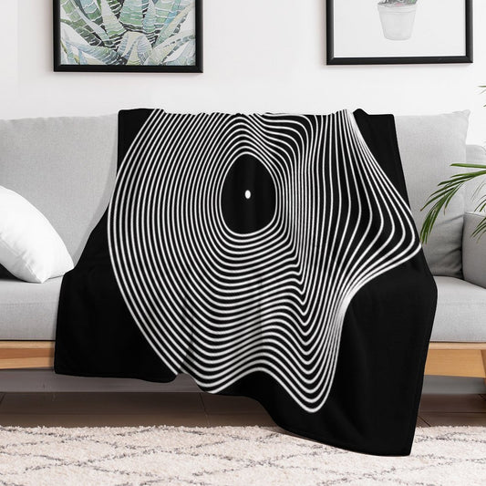 Music CD Optical Art Illusion Throw Blanket