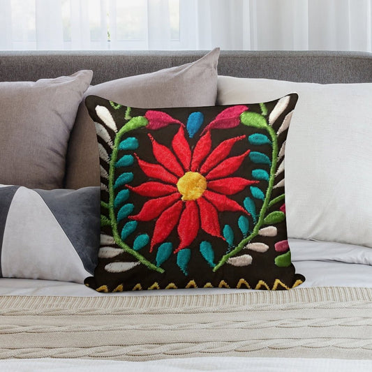 Spanish Flowers Soft Warmth Comfort Throw Pillow