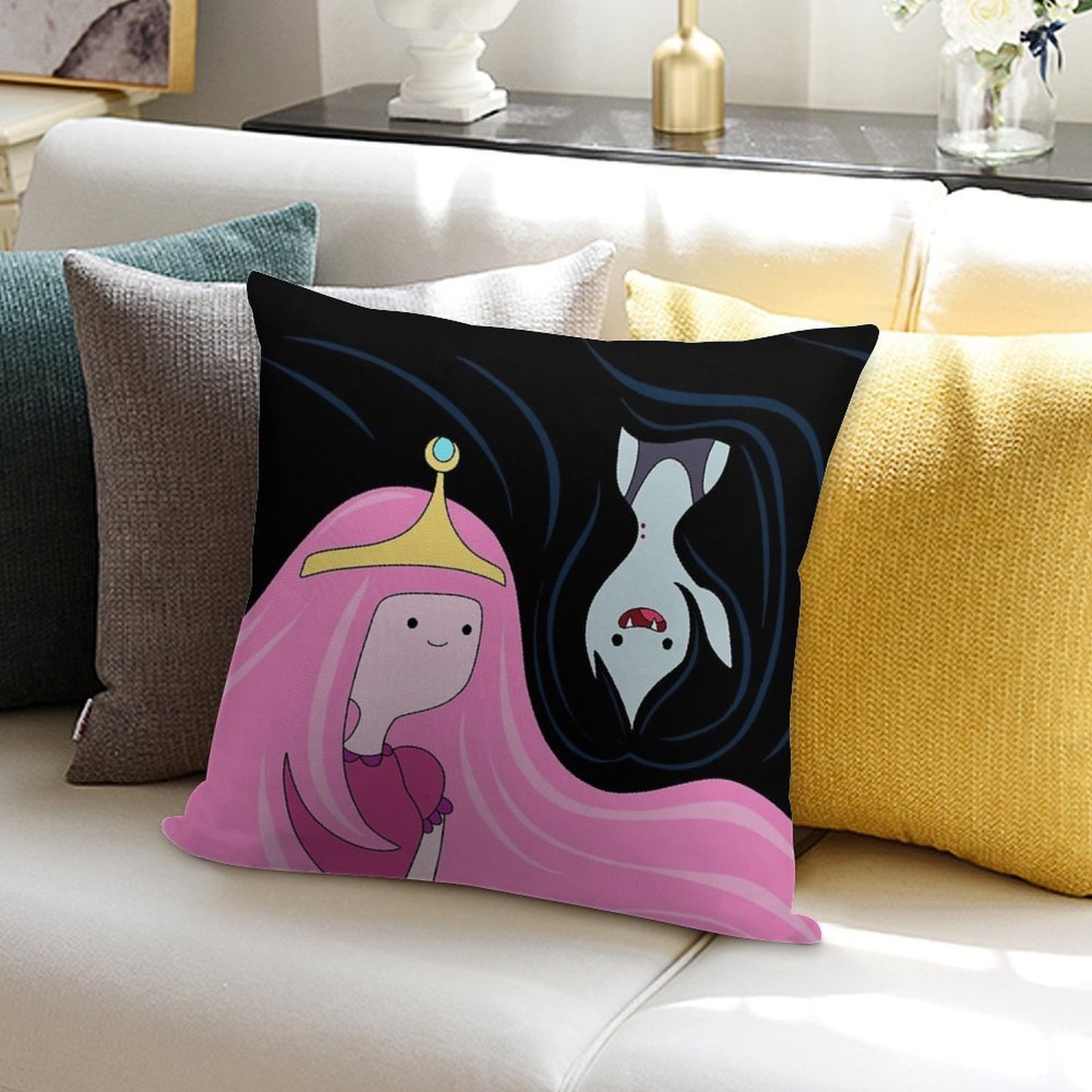 Princess Bubblegum And Marceline Soft Anti-Pilling Throw Pillow