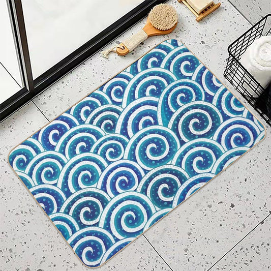 Waves And Waves Bath Mat