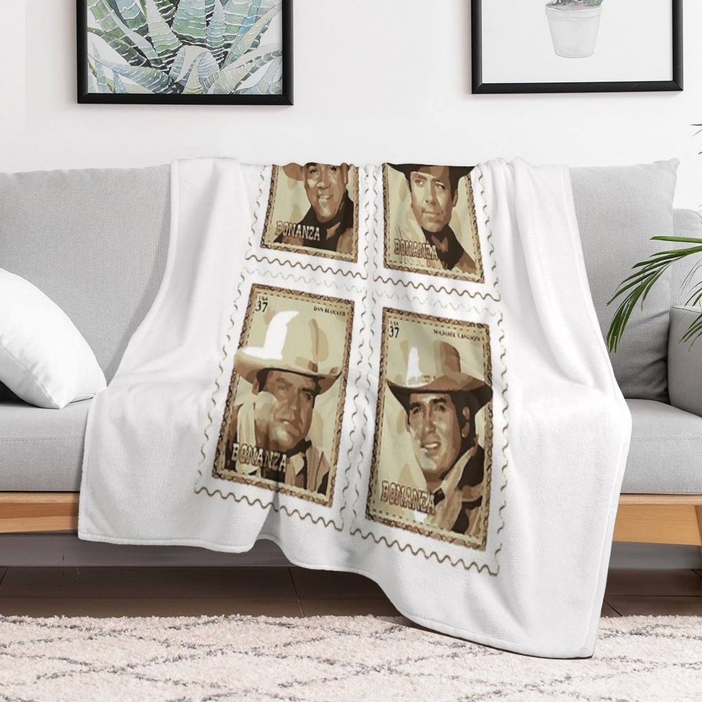 The Cartwrights Sepia Throw Blanket