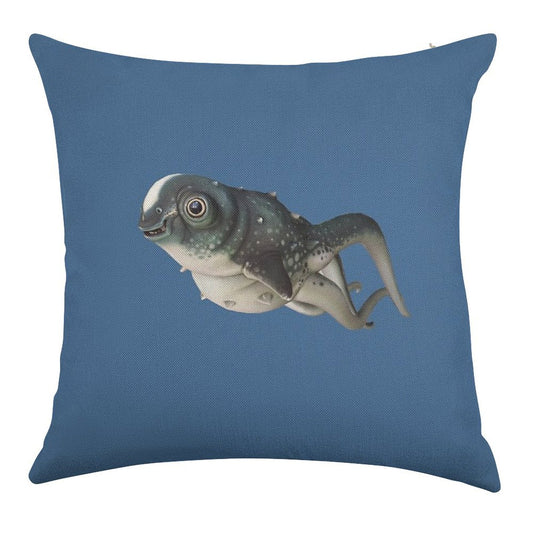 CuteFish Linen Throw Pillow Cover