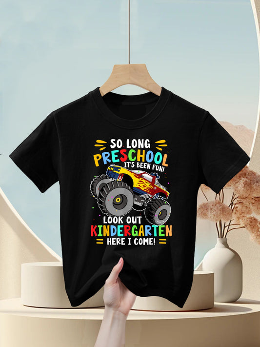 So Long Preschool Graduation Monster Truck Kids T-Shirt