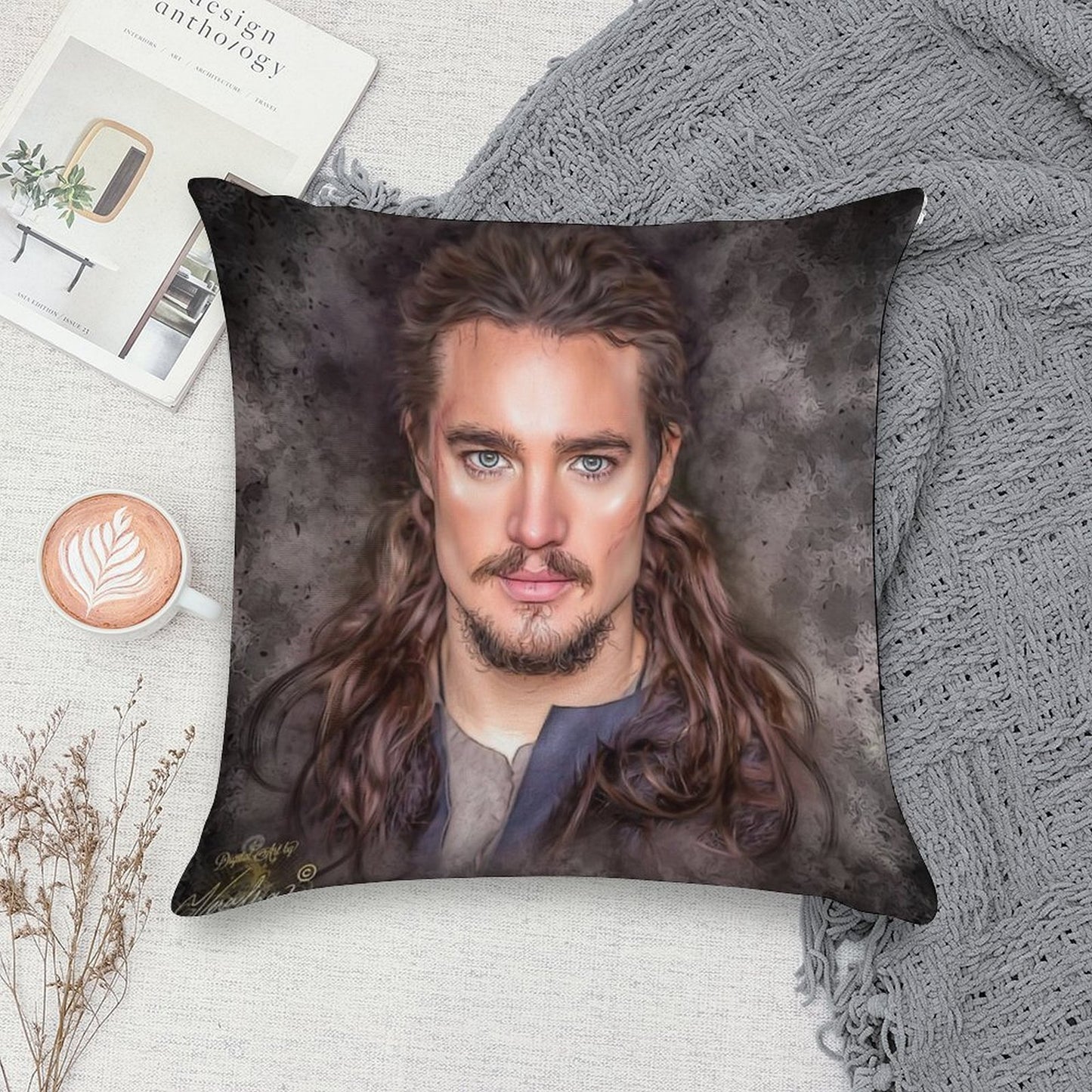 Uhtred of Bebbanburg- The Last Kingdom Soft Hidden Zipper Throw Pillow