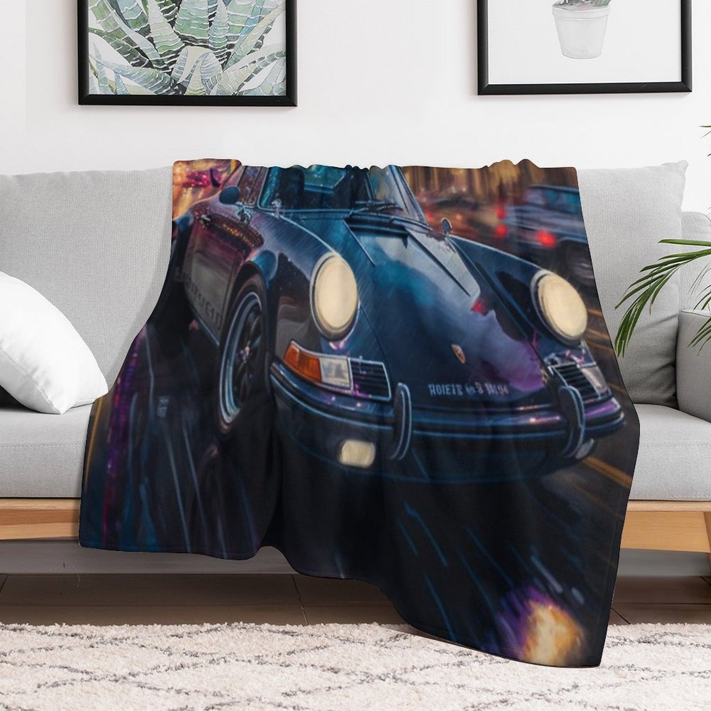 Porch 911 in The Streets Throw Blanket