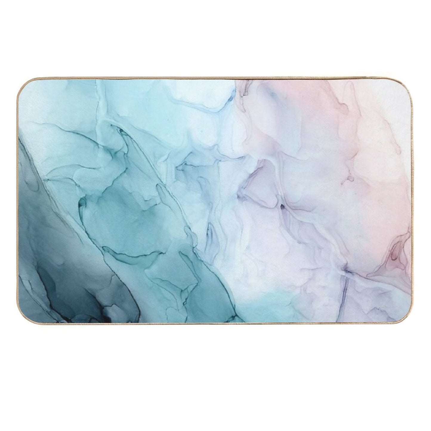 Beachy Pastel Flowing Ombre Abstract 1 Odorless Bath Mat