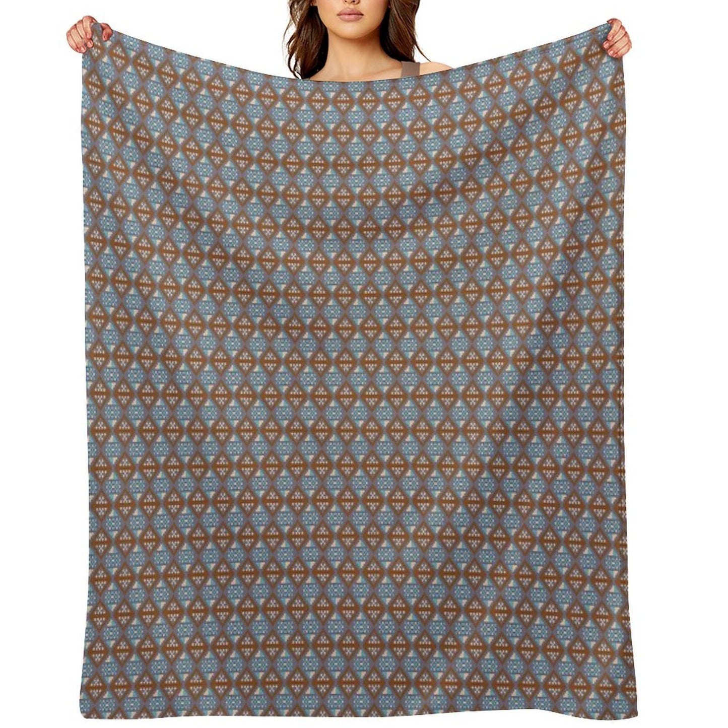 Pixel Art Pattern Seamless for Fabric Throw Blanket