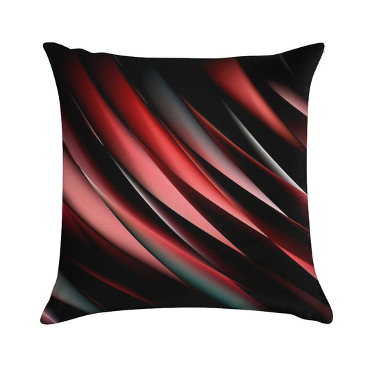 Decorative Red And Black Soft Shrink-Resistant Throw Pillow