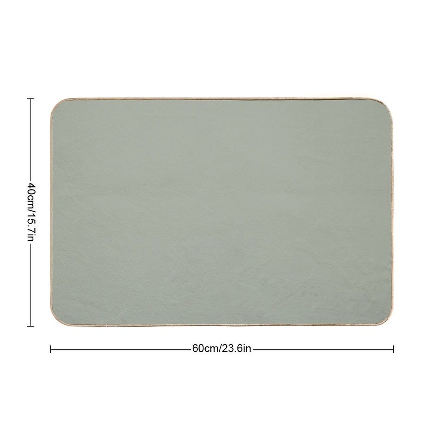 Desert Sage Grey Green Solid Color Odorless Bath Mat