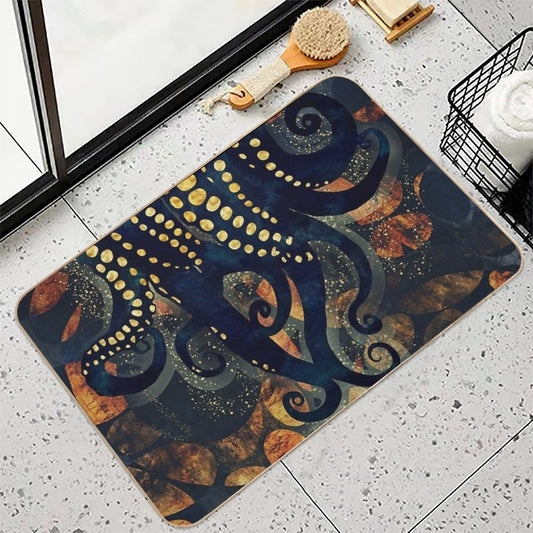 Metallic Ocean Bath Mat