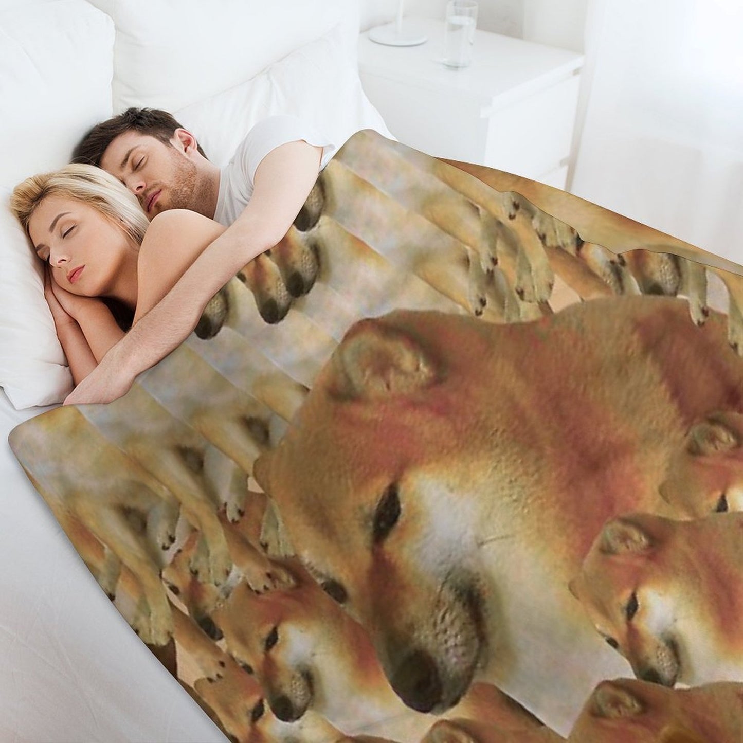 Cheems Galore Throw Blanket