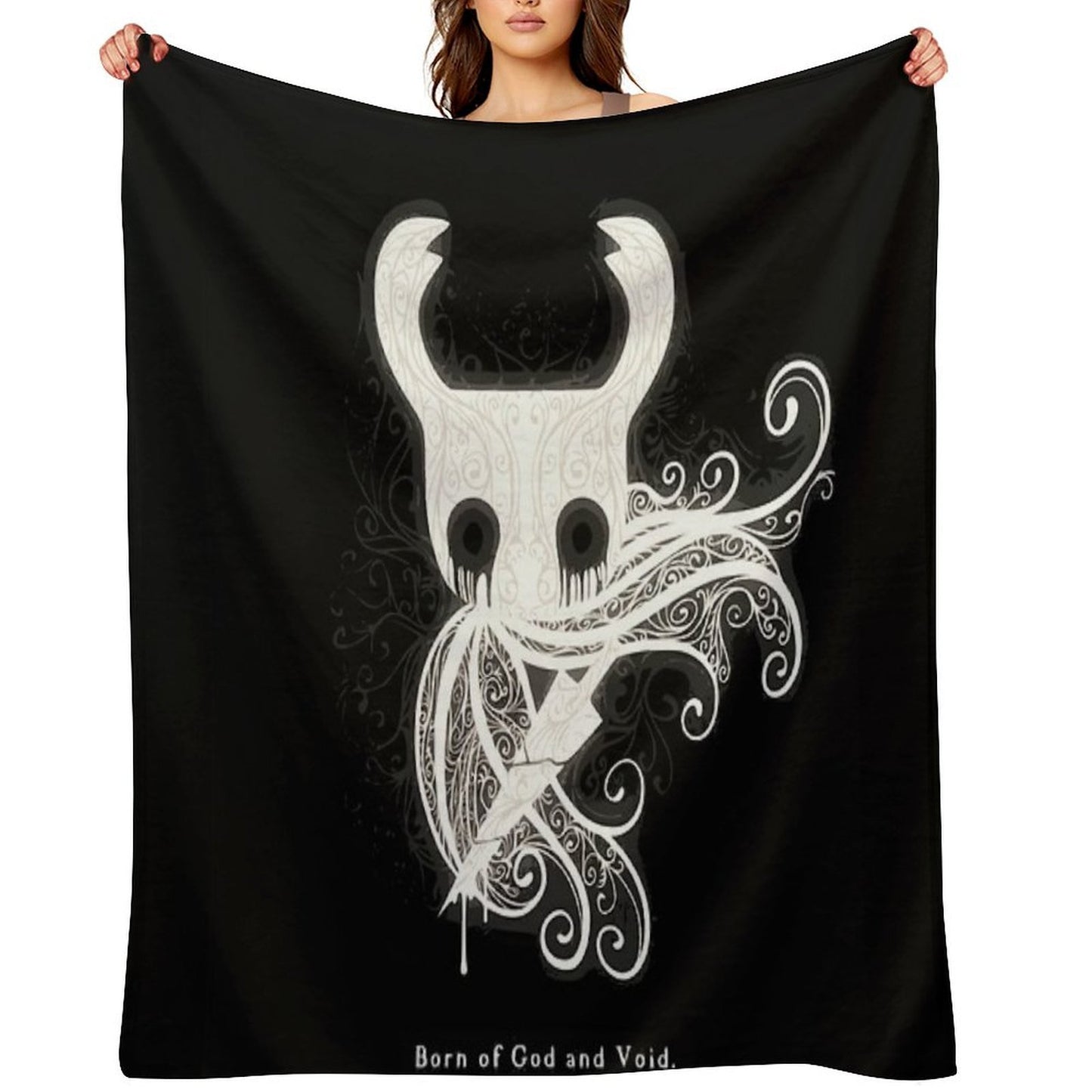 The Knight from Hollow Knight - Born of God And Void Throw Blanket